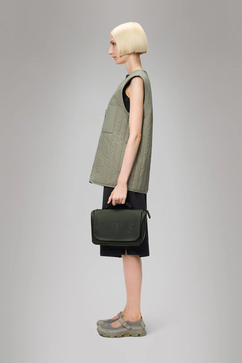 Beauty Case Texel Wash Bag RAINS Impermeabile W3 Green