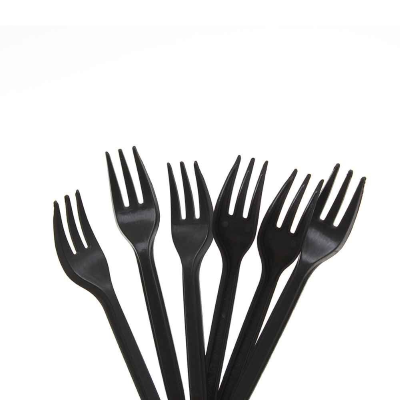 Mini Forchetta Mater-bi® 100% Compostabile Nero 10 cm - 50 pezzi
