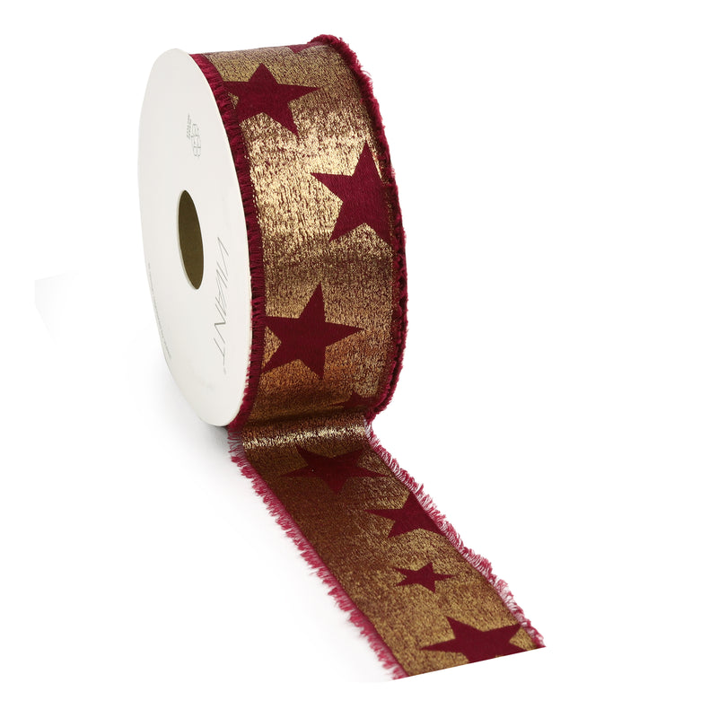 Nastro in Tessuto Glam Star Bordeaux 40 mm x 10 mt