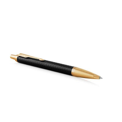 Penna a Sfera Parker IM Premium Black Gold GT con Punta Media e Inchiostro Blu