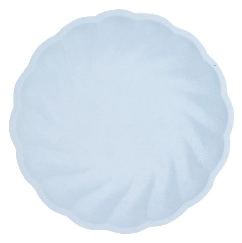 Piatto Piano Biocompostabile Tondo Blu 23 cm - 6 pezzi