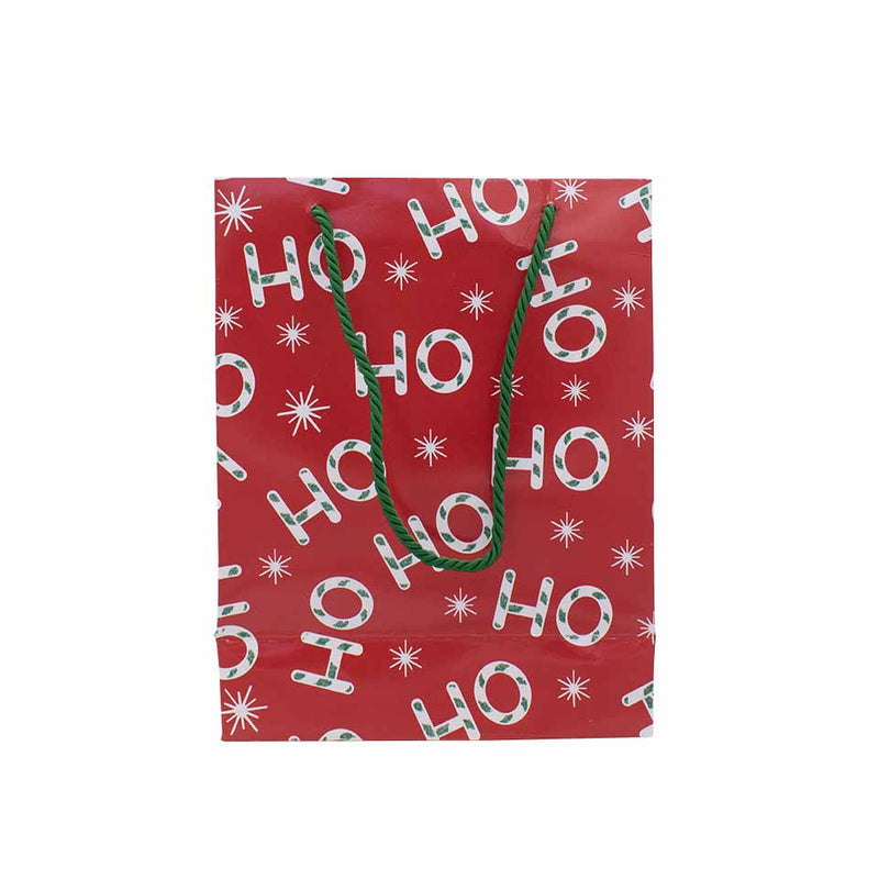 Borsa in Carta Stampata HOHOHO Rosso 30,5 x 22 x 9,5 cm