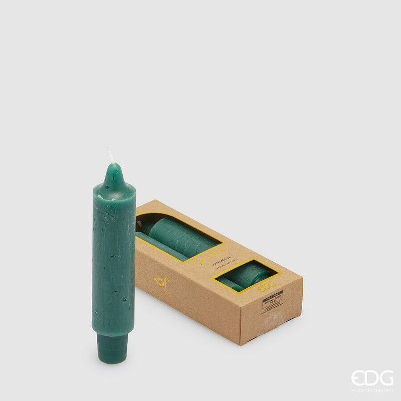 Candela Conica EDG Church Verde 15 cm - 2 pezzi