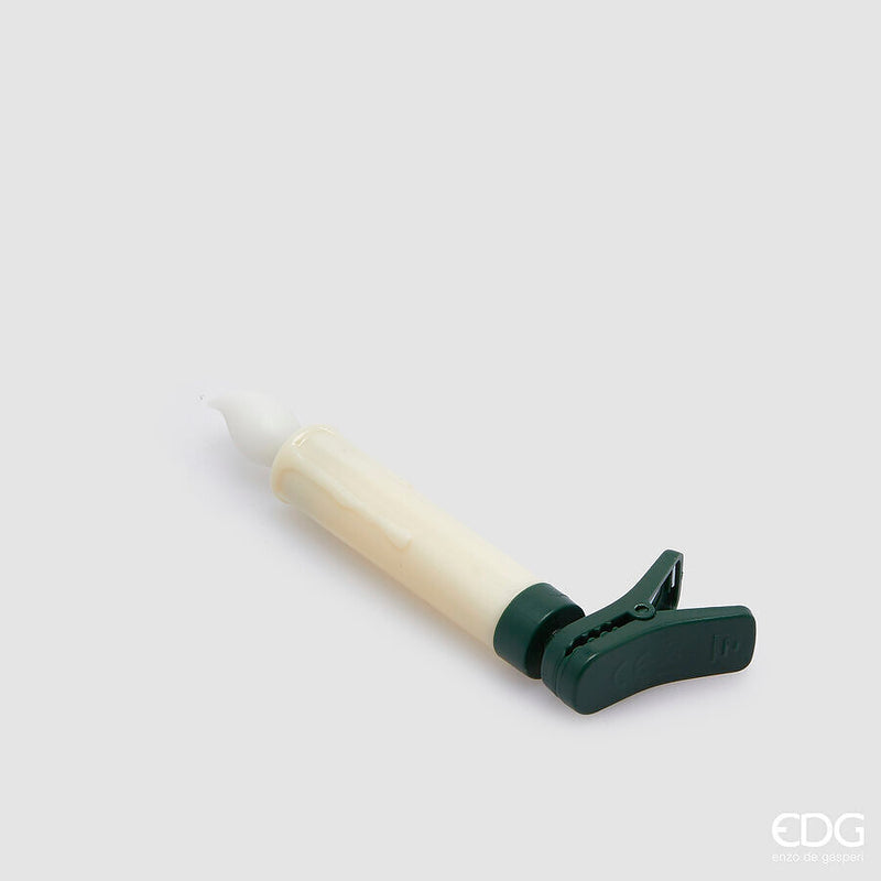 Candele LED Multicolor Avorio con Clip 1,5 x 10,5 cm - 10 pezzi