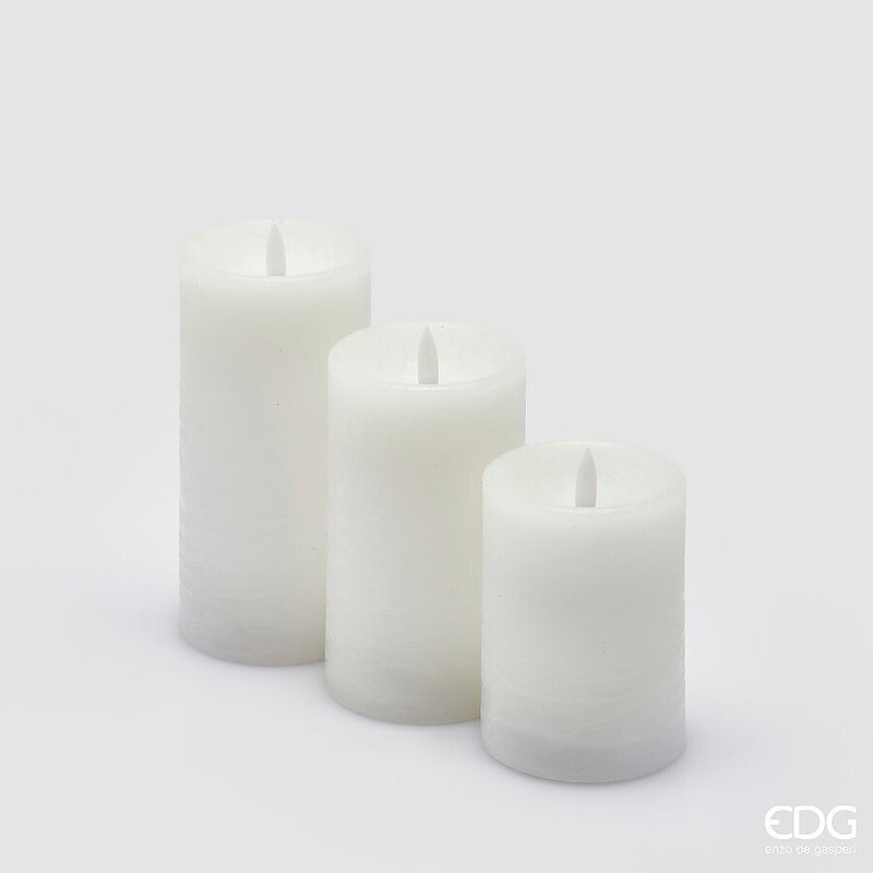 Candele LED Soffio Bianco - 3 pezzi