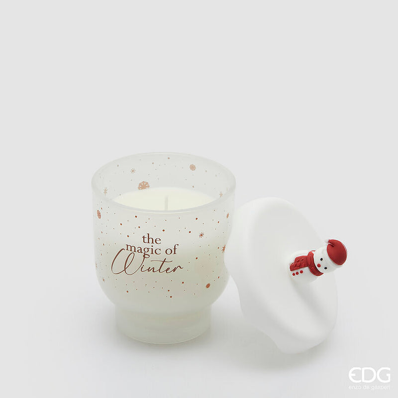 Candela Profumata Snowy Fiori di Cotone 9 x 10 cm