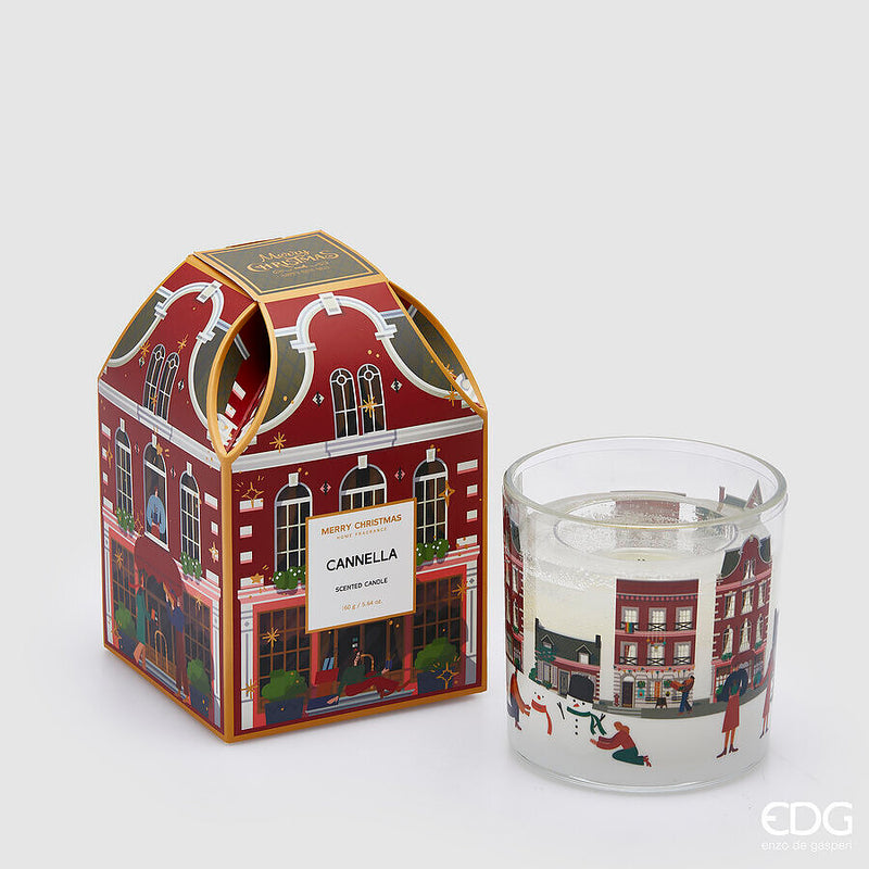 Candela Profumata Rue de Rivoli con LED Cannella 10 x 10 cm