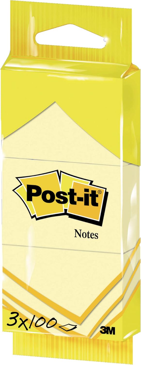 Blocco 3M Post-It 38 x 51 mm Canary 100 Fogli - 3 pezzi