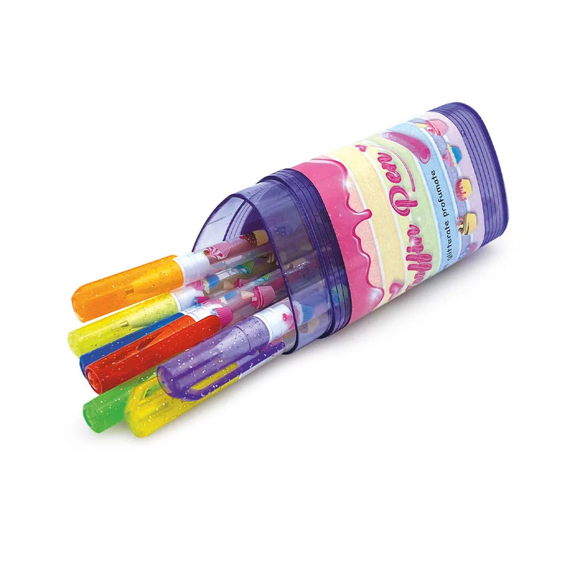Penne a Gel Niji Glitterate e Profumate - 12 pezzi