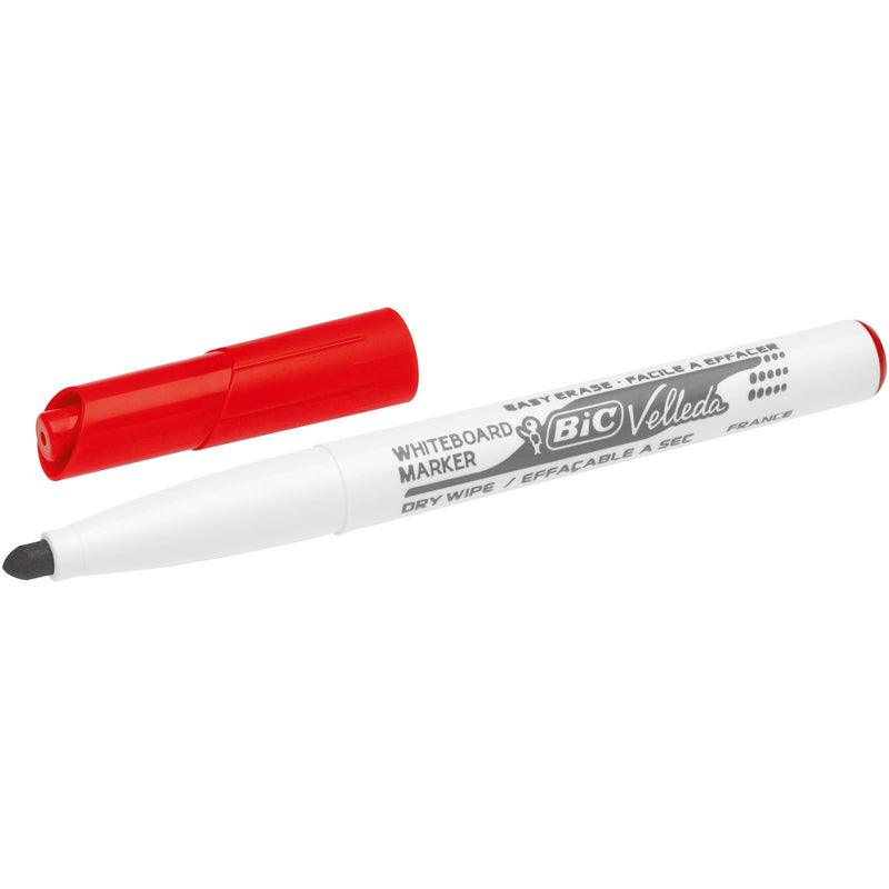 Pennarello Bic Velleda 1741 per Lavagna Bianca con Punta Tonda Rosso