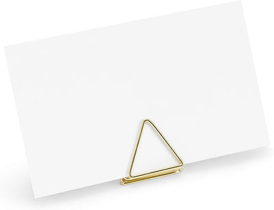 Clip Segnaposto Triangolo Oro 2,3 cm - 10 pezzi