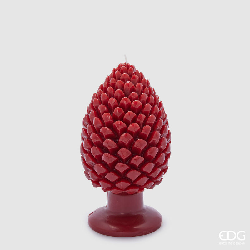 Candela Pigna Bordeaux con Base 11 x 20 cm