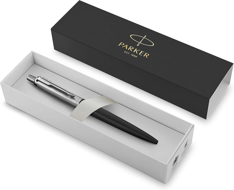 Penna a Sfera Parker Jotter XL Matte Black CT con Punta Media e Inchiostro Blu