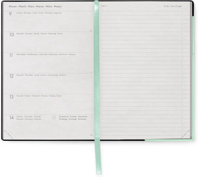 Agenda 12 Mesi Legami Settimanale Medium con Notebook 2026 Pastel Mint con Chiusura ad Elastico