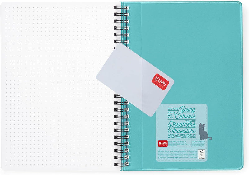 Agenda 12 Mesi Legami Settimanale Spiralata Large 2026 Kitty con Chiusura ad Elastico