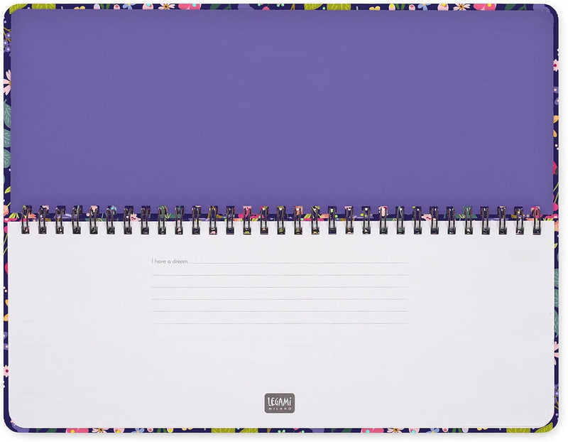 Planner da Scrivania 12 Mesi Legami Orizzontale 2026 Flowers