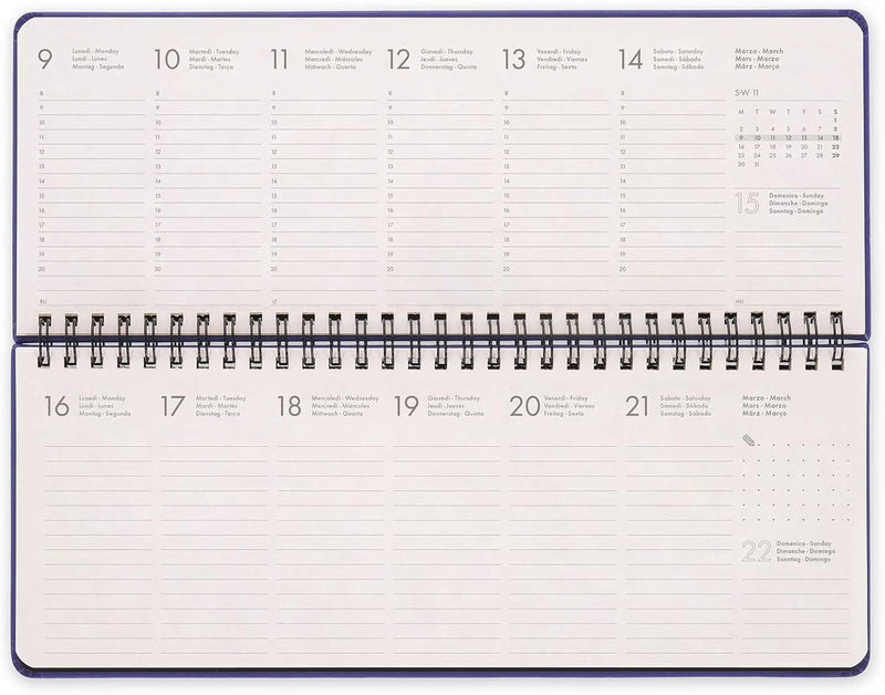 Planner da Scrivania 12 Mesi Legami Orizzontale 2026 Future Dusk