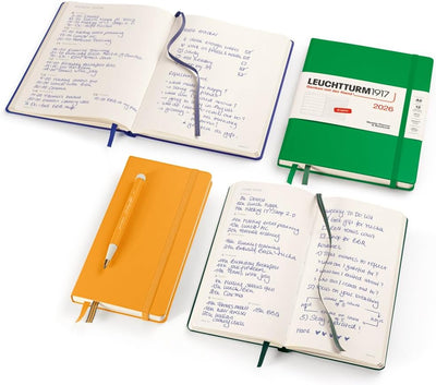 Agenda 12 Mesi Settimanale Leuchtturm1917 & Taccuino Medium A5 con Pagine a Puntini e Copertina Rigida Ink 2026