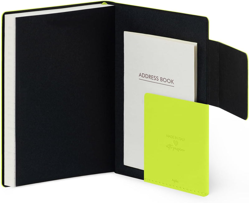 Agenda 12 Mesi Legami Giornaliera Small 2026 Chartreuse con Chiusura ad Elastico