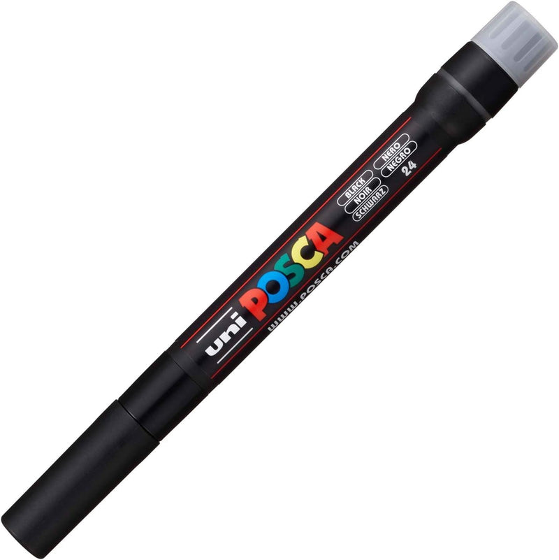 Pennarello Marcatore a Tempera Uni Posca con Punta a Pennello Nero
