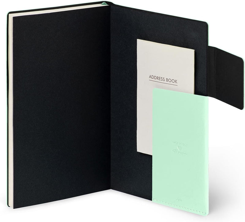 Agenda 12 Mesi Legami Settimanale Medium con Notebook 2026 Pastel Mint con Chiusura ad Elastico