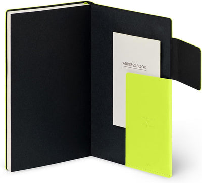 Agenda 12 Mesi Legami Settimanale Medium con Notebook 2026 Chartreuse con Chiusura ad Elastico
