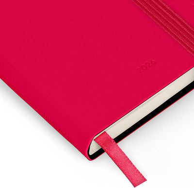 Agenda 12 Mesi Legami Bi-Giornaliera Mini con Rubrica e Matita 2026 Cherry Bomb con Chiusura ad Elastico