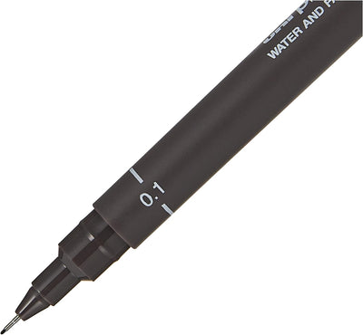 Marcatore a Penna Uni Pin Fineliner con Punta 0,1 mm Grigio Scuro