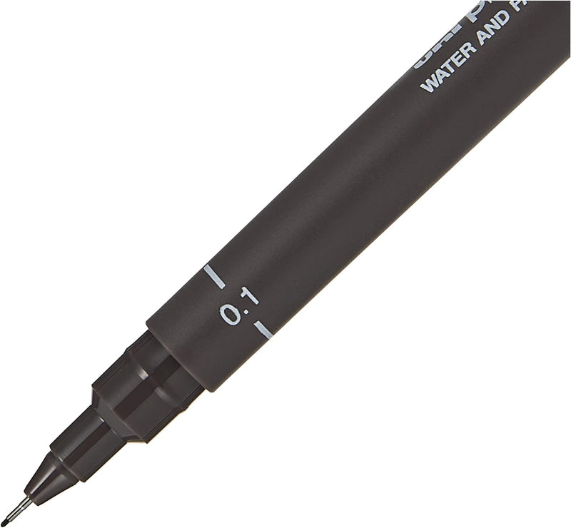 Marcatore a Penna Uni Pin Fineliner con Punta 0,1 mm Grigio Scuro