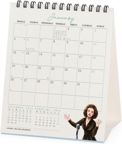 Calendario da Tavolo 12 Mesi Legami con Planner Annuale 2026 Inspiring Women 12 x 14,5 cm