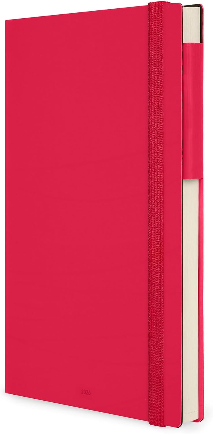 Agenda 12 Mesi Legami Giornaliera Large 2026 Cherry Bomb con Chiusura ad Elastico