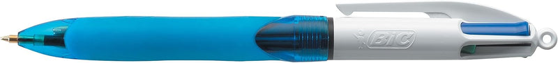 Penna a Sfera Bic 4 Colori Grip con Punta Media e Fusto Blu