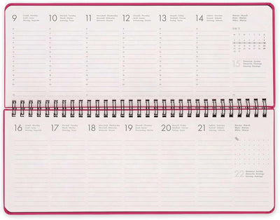 Planner da Scrivania 12 Mesi Legami Orizzontale 2026 Raspberry