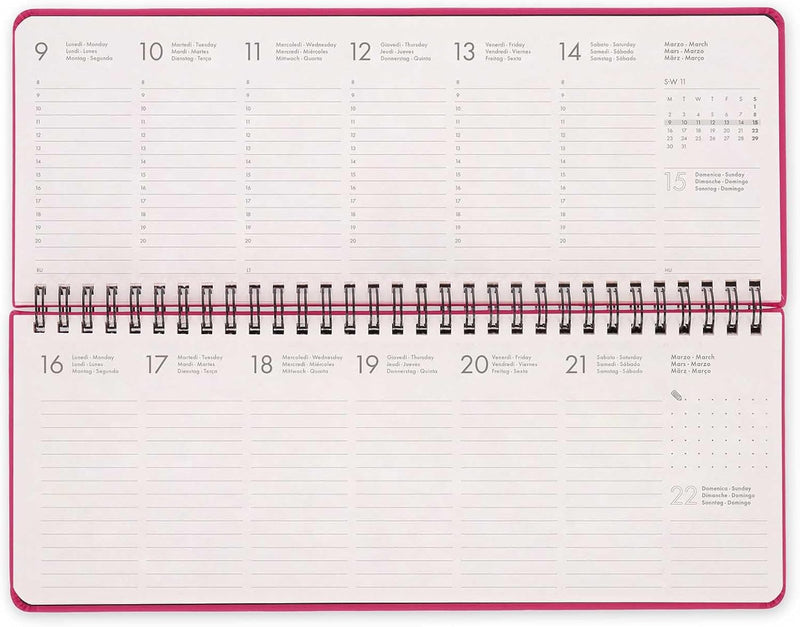 Planner da Scrivania 12 Mesi Legami Orizzontale 2026 Raspberry