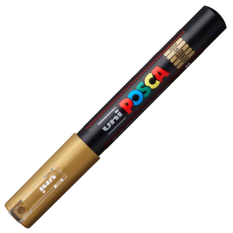 Pennarello Marcatore a Tempera Uni Posca a Punta Extra Fine Oro