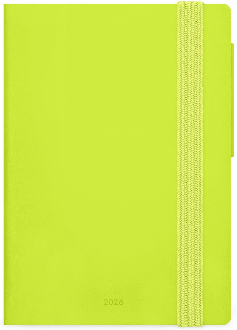 Agenda 12 Mesi Legami Settimanale Small 2026 Chartreuse con Chiusura ad Elastico