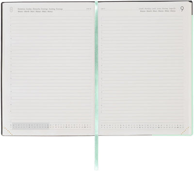 Agenda 12 Mesi Legami Giornaliera Large 2026 Pastel Mint con Chiusura ad Elastico