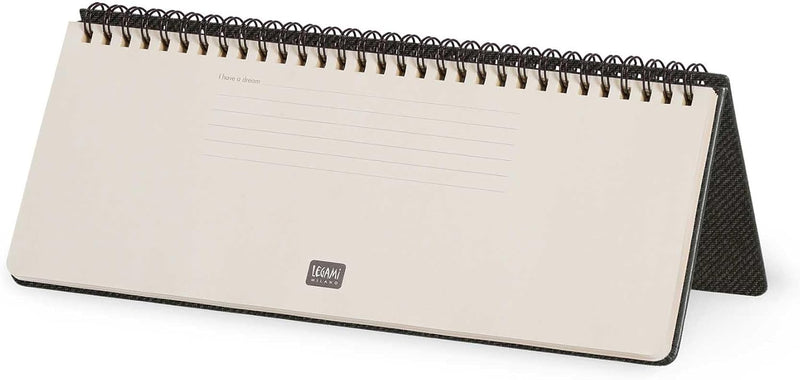 Planner da Scrivania 12 Mesi Legami Orizzontale 2026 Deep Graphite
