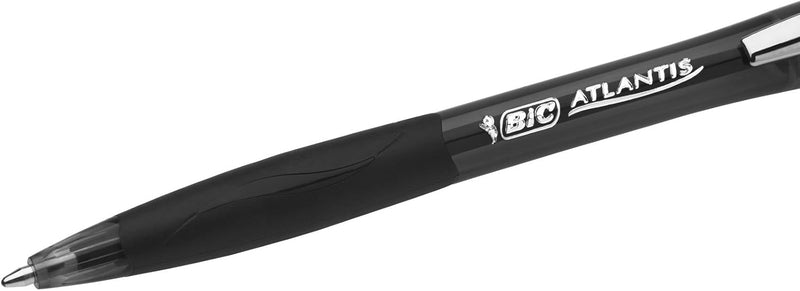 Penna a Sfera Bic Atlantis Soft a Scatto con Punta Media Nero