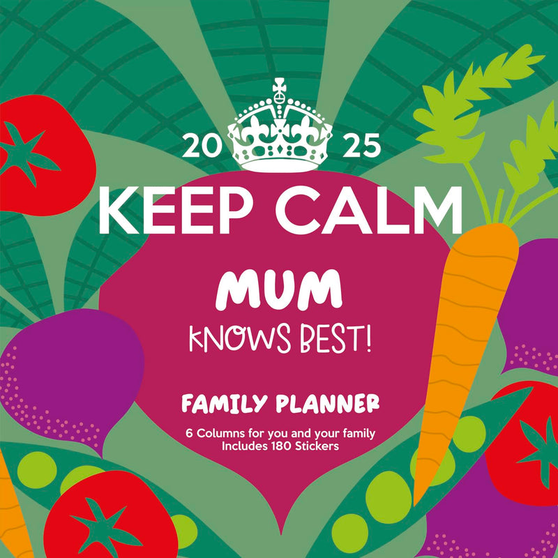 Calendario 2025 Family Planner Keep Calm 30 x 30 cm