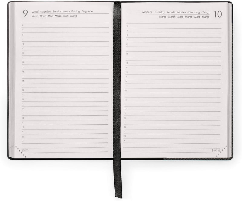 Agenda 12 Mesi Legami Giornaliera Small 2026 Deep Graphite con Chiusura ad Elastico