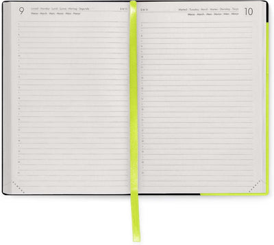Agenda 12 Mesi Legami Giornaliera Medium 2026 Chartreuse con Chiusura ad Elastico