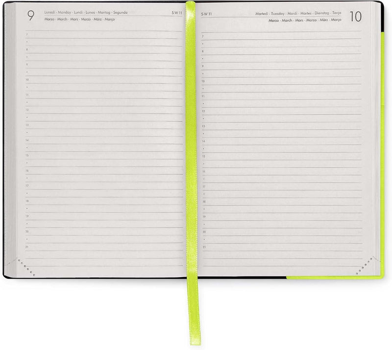 Agenda 12 Mesi Legami Giornaliera Medium 2026 Chartreuse con Chiusura ad Elastico