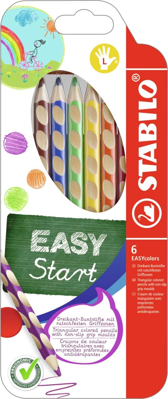 Matite Colorate Stabilo EasyColors per Mancini - 6 Colori