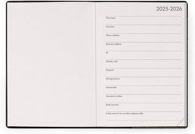 Agenda 12 Mesi Legami Giornaliera Small 2026 Deep Graphite con Chiusura ad Elastico