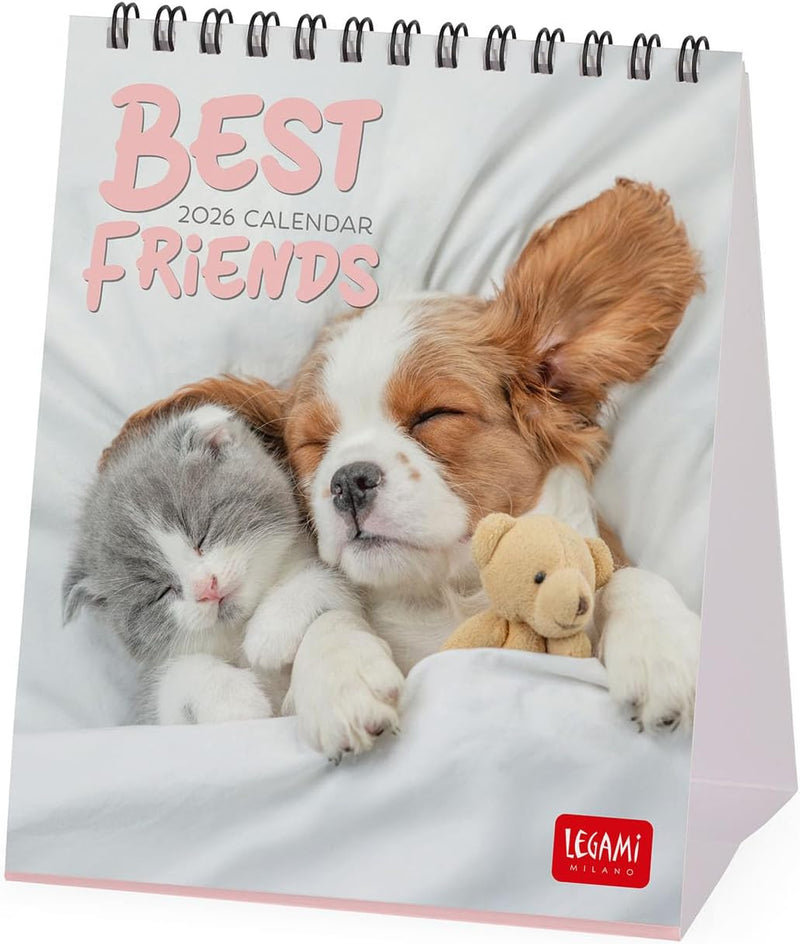 Calendario da Tavolo 12 Mesi Legami con Planner Annuale 2026 Best Friends 12 x 14,5 cm