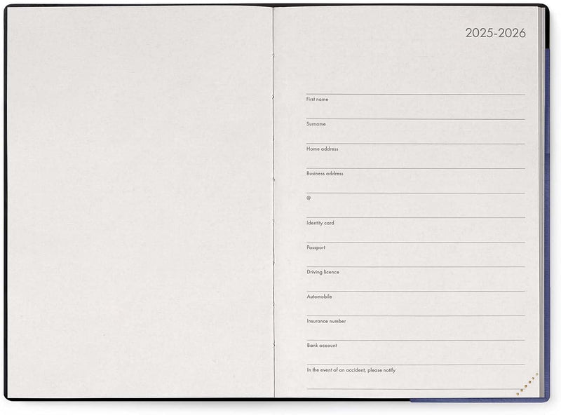 Agenda 12 Mesi Legami Giornaliera Medium 2026 Future Dusk con Chiusura ad Elastico