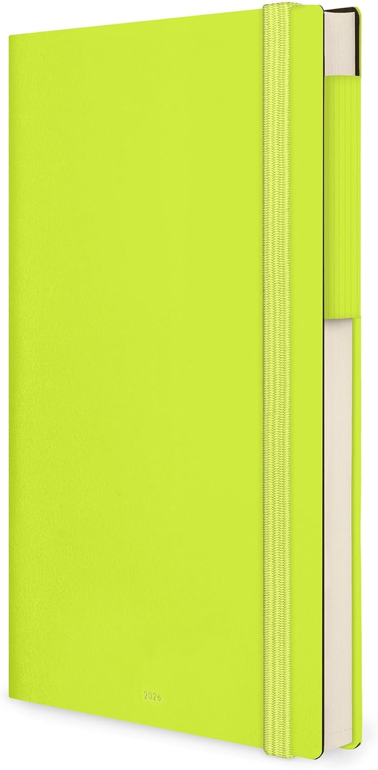Agenda 12 Mesi Legami Giornaliera Large 2026 Chartreuse con Chiusura ad Elastico