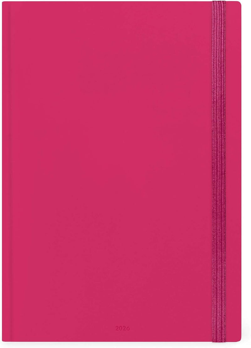 Agenda 13 Mesi Legami Giornaliera Maxi 2026 Raspberry con Chiusura ad Elastico