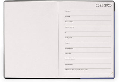 Agenda 12 Mesi Legami Settimanale Small 2026 Future Dusk con Chiusura ad Elastico